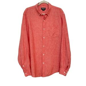 Claiborne Linen Slim Fit Long Sleeve Button Down Shirt